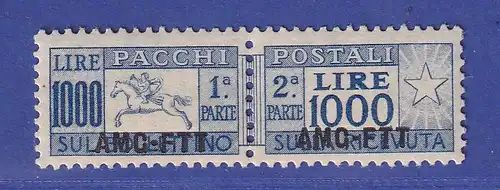 Triest Zone A 1949 Paketmarken 1000 Lire  Mi.-Nr. 26 ungebraucht *