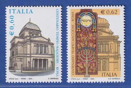 Italien 2004 100 Jahre Große Synagoge von Rom Mi.-Nr. 2973-74 ** 
