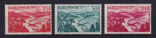 Saarland 1948 Flugpostmarken  Mi.-Nr. 252-254 postfrisch **