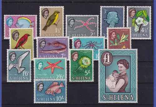 St. Helena 1961-65 Queen Elisabeth II., Flora, Fauna  Mi.-Nr. 146-159 **