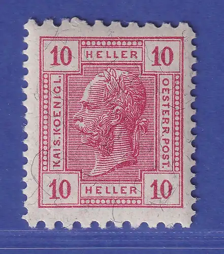 Österreich 1906/07 Franz Joseph Mi-Nr. 134 mit Friedl-Zähnung L9 1/4:12 1/2 **