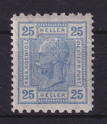 Österreich 1906/07 Franz Joseph Mi-Nr. 137 mit Friedl-Zähnung L9 1/4:12 1/2 **