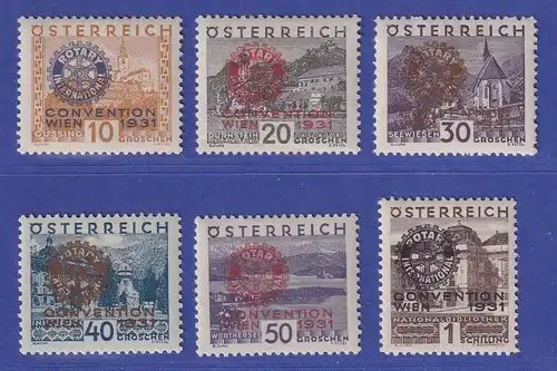 Österreich 1931 Rotary-Kongress Mi-Nr. 518-523 ungebraucht *