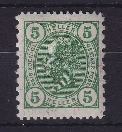 Österreich 1906/07 Franz Joseph Mi-Nr. 133 mit Friedl-Zähnung L9 1/4:12 1/2 **