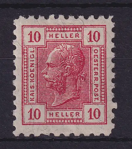 Österreich 1906/07 Franz Joseph Mi-Nr. 134 mit Friedl-Zähnung L9 1/4:12 1/2 *