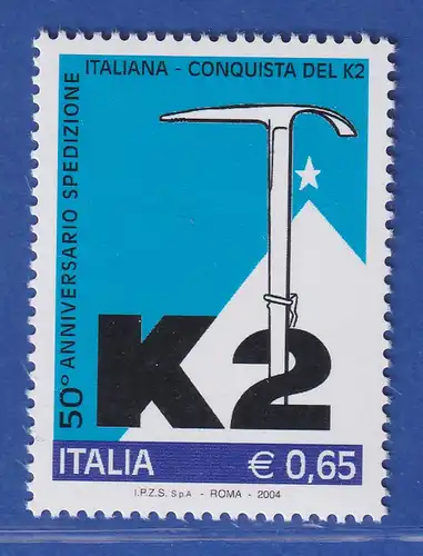 Italien 2004 50. Jahrestag der Erstbesteigung des K 2  Mi.-Nr. 2984 ** 