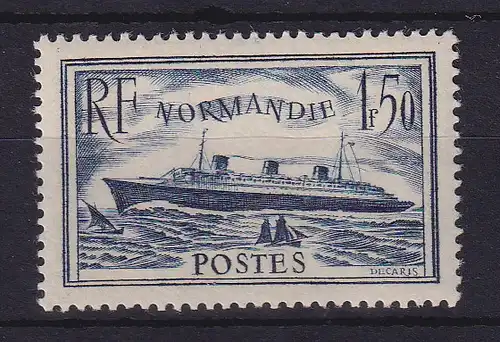 Frankreich 1935 Linienschiff Normandie Mi-Nr. 297 postfrisch **