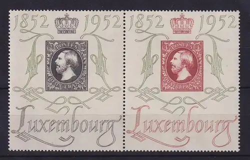 Luxemburg 1952 Philatelist. Ausstellung CENTILUX Mi-Nr. 489-488 waag. Paar **