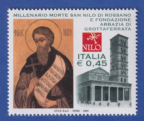 Italien 2004 1000. Todestag des hl. Nilus von Rossano Mi.-Nr. 2991 ** 