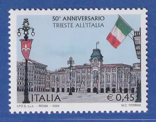 Italien 2004  50. Jahrestag der Rückgabe von Triest an Italien Mi.-Nr. 2997 ** 