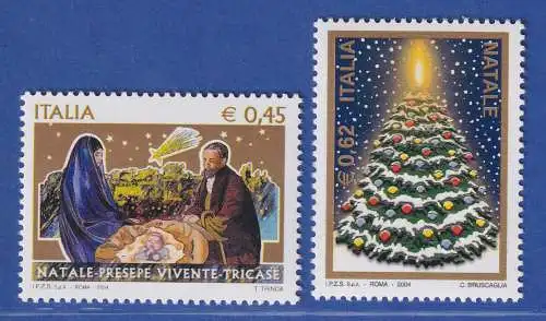 Italien 2004 Weihnachten  Mi.-Nr. 3001-02 ** 