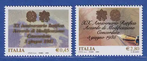 Italien 2005 20. Jahrestag der Ratifizierung  Mi.-Nr. 3042-43 ** 