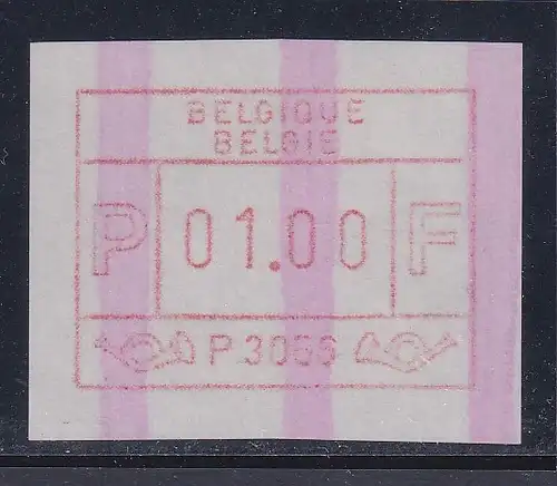 Belgien FRAMA-ATM P3056 Brussel 5 mit ENDSTREIFEN ** Wert 01,00  Bfr.