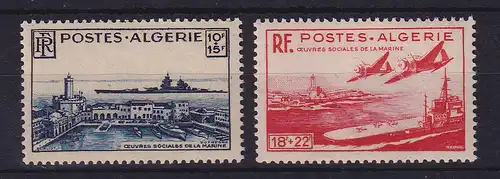 Algerien 1949 Für das Marine-Sozialwerk Mi.-Nr. 280-281 postfrisch **
