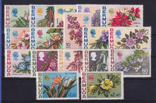 Bermuda 1970 Einheimische Blumen Mi.-Nr. 244-260 X postfrisch **