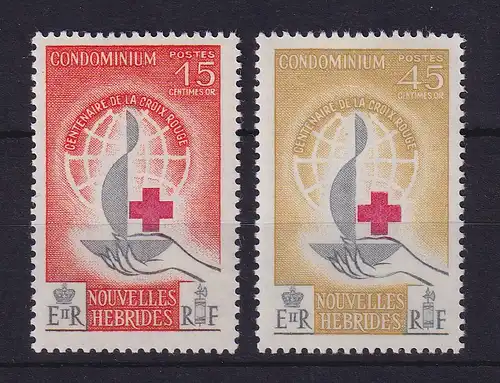 Neue Hebriden 1963 Rotes Kreuz  Mi.-Nr. 198-199 postfrisch **