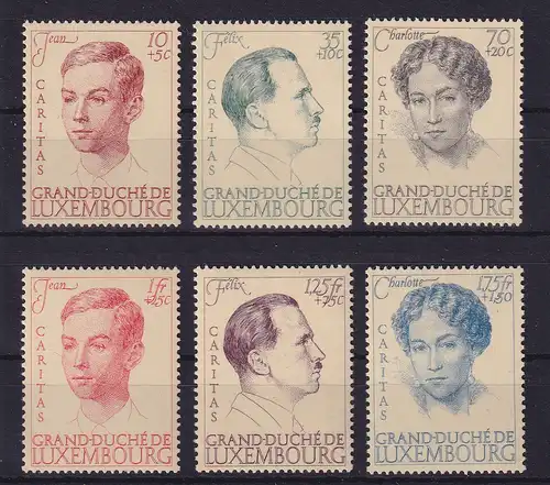 Luxemburg 1939 Großherzogliche Familie Mi.-Nr. 333-338 postfrisch **