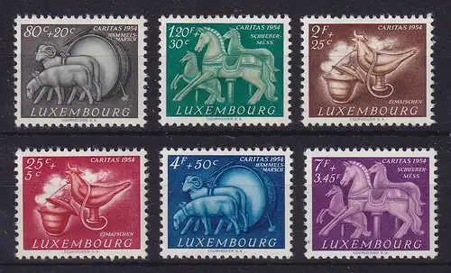 Luxemburg 1954 Wohlfahrtsmarken Folklore Mi.-Nr. 525-530 postfrisch **