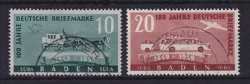 Französische Zone Baden Briefmarkenjubiläum Mi.-Nr. 54-55 gestempelt