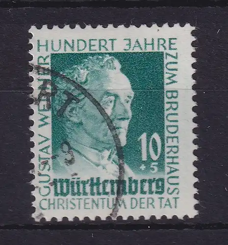 Französische Zone Württemberg Gustav Werner Mi.-Nr. 47 O gpr. SCHLEGEL BPP