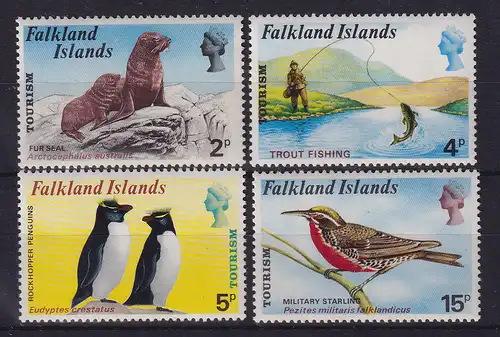 Falkland-Inseln 1974 Einheimische Tiere Mi.-Nr. 222-225 postfrisch **