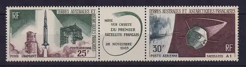 Französische Antarktis 1966 Erster französischer Satellit Mi.-Nr. 33-34 ** 