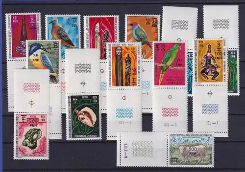 Neue Hebriden 1977 Landesmotive  Mi.-Nr. 460-472 I Randstücke postfrisch **