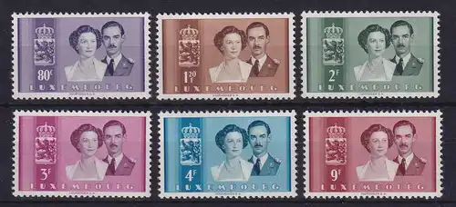 Luxemburg 1953 Großherzogspaar Mi.-Nr. 505-510 postfrisch **