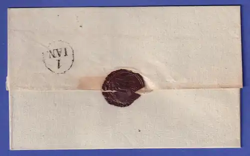 Hannover nach 1815 Vorphila-Brief mit schwarzem Einzeiler NEUSTADT A. R.