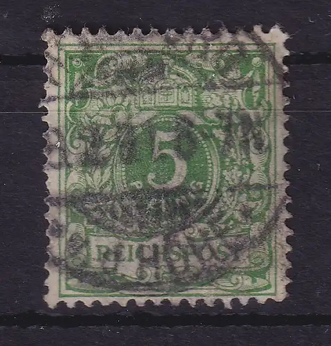 Deutsches Reich 5 Pfg dünnes Papier Mi.-Nr. 46 c y  gestempelt gpr. ZENKER BPP