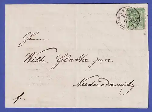 Deutsches Reich 3 Pfg Mi.-Nr. 31 b O ZITTAU auf Brief nach Niederoderwitz 1876