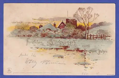 Dt. Reich 3 Pfg Mi.-Nr. 45 e auf Postkarte O HAMBURG nach Kellinghüsen 1899