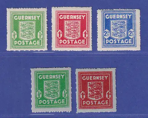 Deutsche Besetzung 2. Weltkrieg Guernsey1941  Mi.-Nr. 1-5  postfrisch **