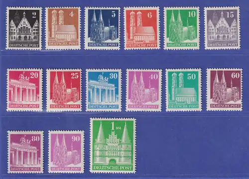 Bizone Bautenserie enge Zähnung Satz Mi.-Nr. 73-97 A  postfrisch **