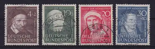 Bundesrepublik 1951 Wohlfahrt Helfer der Menschheit  Mi.-Nr. 143-146  gestempelt