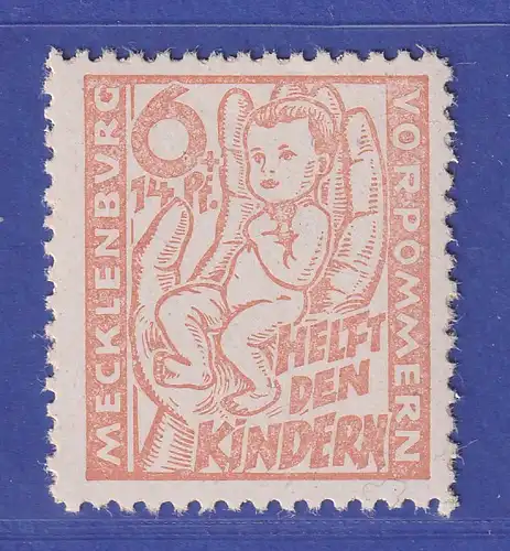 SBZ Mecklenburg-Vorpommern Kinderhilfe Mi.-Nr. 26 b postfrisch **