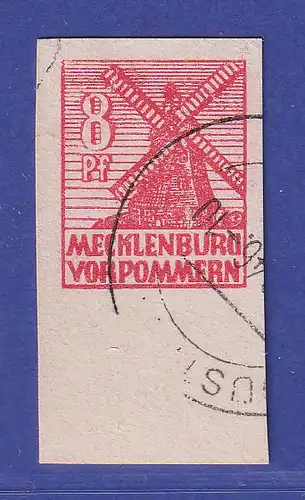 SBZ Mecklenburg-Vorpommern  Mi-Nr. 34 x Unterrandstück  O gpr. KRAMP BPP