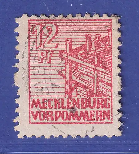 SBZ Mecklenb.-Vorpommern Mi.-Nr. 36 x mit fehlenden Zahnlöchern O gpr. KRAMP BPP