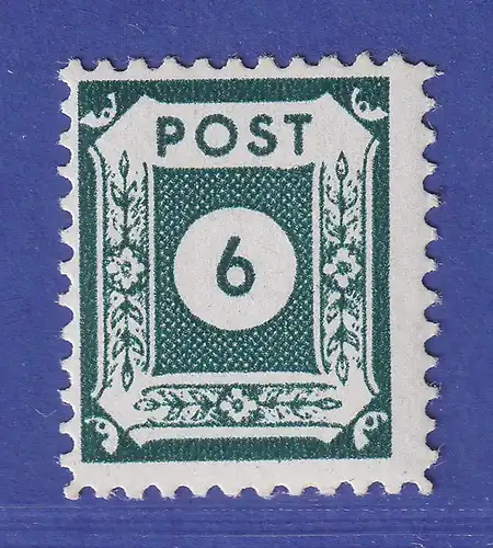 SBZ Ost-Sachsen Ziffernserie 6 Pfg Mi.-Nr. 43 C ** gpr. STRÖH BPP