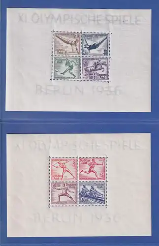 Deutsches Reich 1936 Olympiade-Blockpaar Mi.-Nr. Block 5 und 6 ungebraucht *