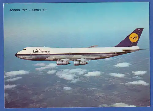 AK Lufthansa Boeing 747 Jumbo Jet 1970er Jahre, unbeschrieben