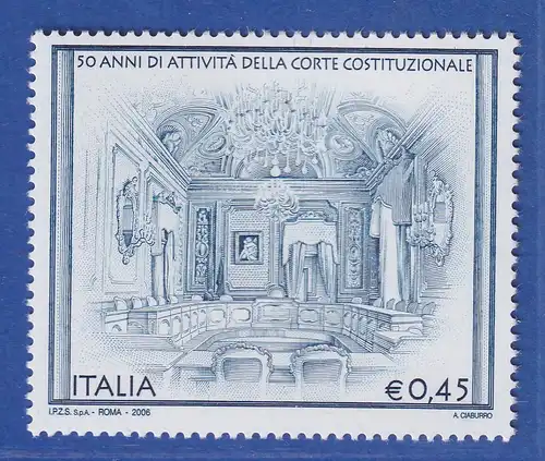 Italien 2006 50 Jahre Verfassungsgerichtshof  Mi.-Nr. 3110 ** 