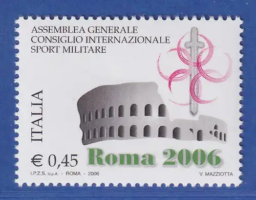 Italien 2006 Militärsportverband, Rom Kolosseum Mi.-Nr. 3120 ** 