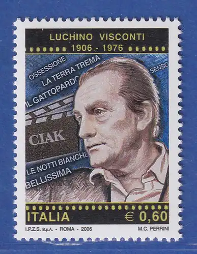 Italien 2006 Regisseur Luchino Visconti Mi.-Nr. 3142 ** 