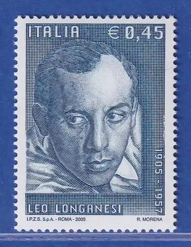Italien 2005 Leo Longanes Journalist und Schriftsteller Mi.-Nr. 3048 ** 