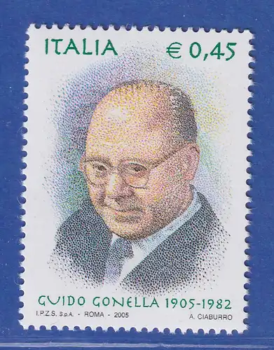 Italien 2005 Guido Gonella, Politiker und Journalist  Mi.-Nr. 3053 ** 