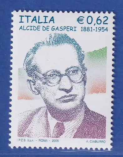 Italien 2005 Alcide De Gasperi, Politiker  Mi.-Nr. 3064 ** 