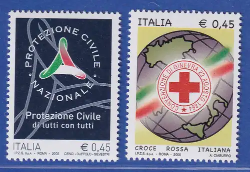 Italien 2005 Zivilschutz, Italienisches Rotes Kreuz  Mi.-Nr. 3066-67 ** 