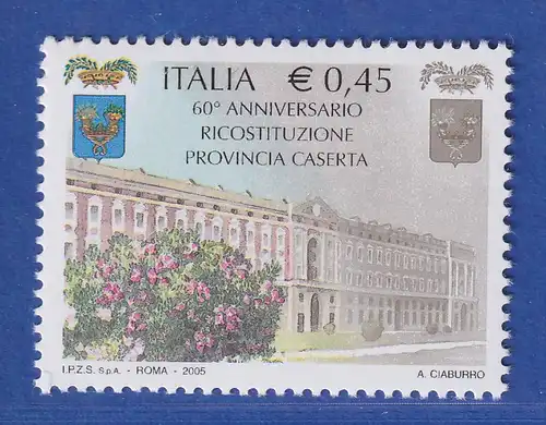 Italien 2005 60. Jahrestag Wiederherstellung der Provinz Caserta Mi.-Nr.3071 ** 
