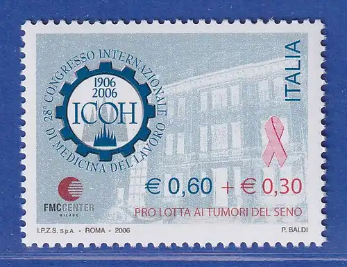 Italien 2006 Internationaler Kongress für Arbeitsmedizin  Mi.-Nr. 3093 ** 